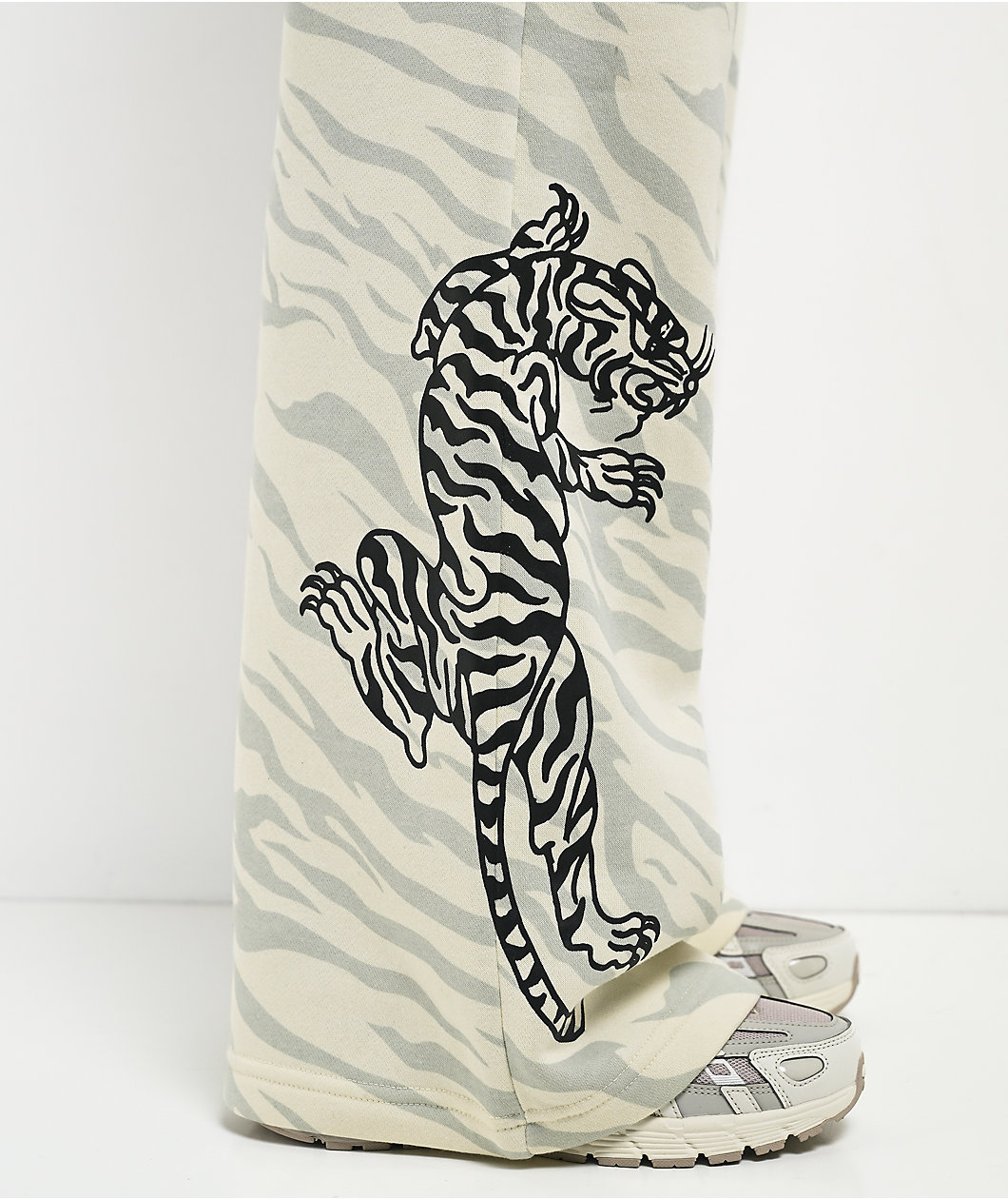 Ed Hardy Love Kills Slowly Zebra Natural Sweatpants