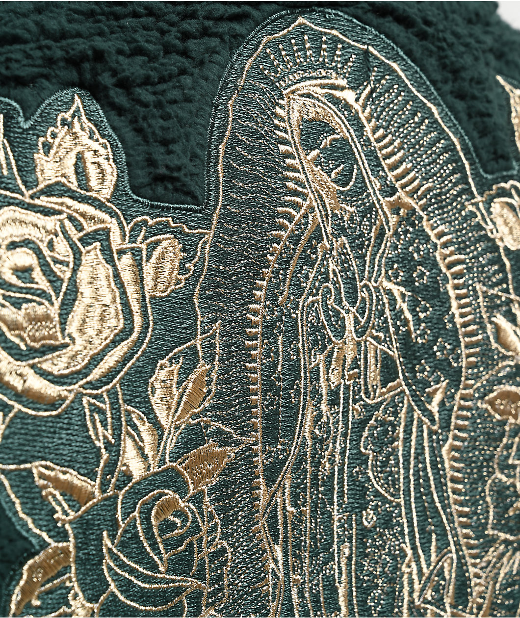 Ed Hardy Mary Green Sherpa Zip Hoodie