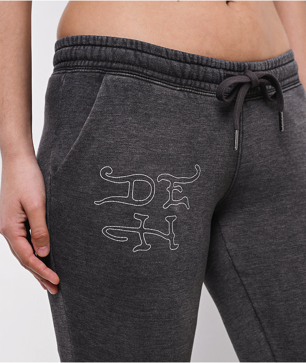 Ed Hardy Mary Mineral Grey Flare Sweatpants