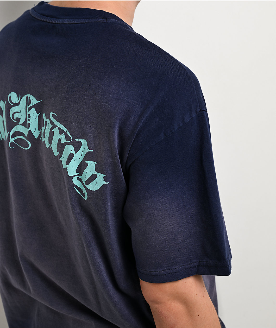 Ed Hardy Panther Crown Sunfade Navy T-Shirt