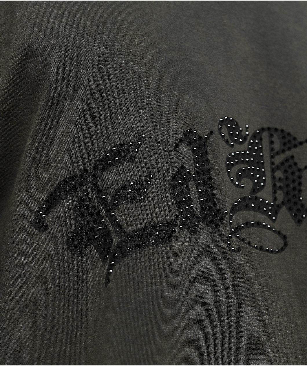 Ed Hardy Panther Flame Rhinestone Black T-Shirt