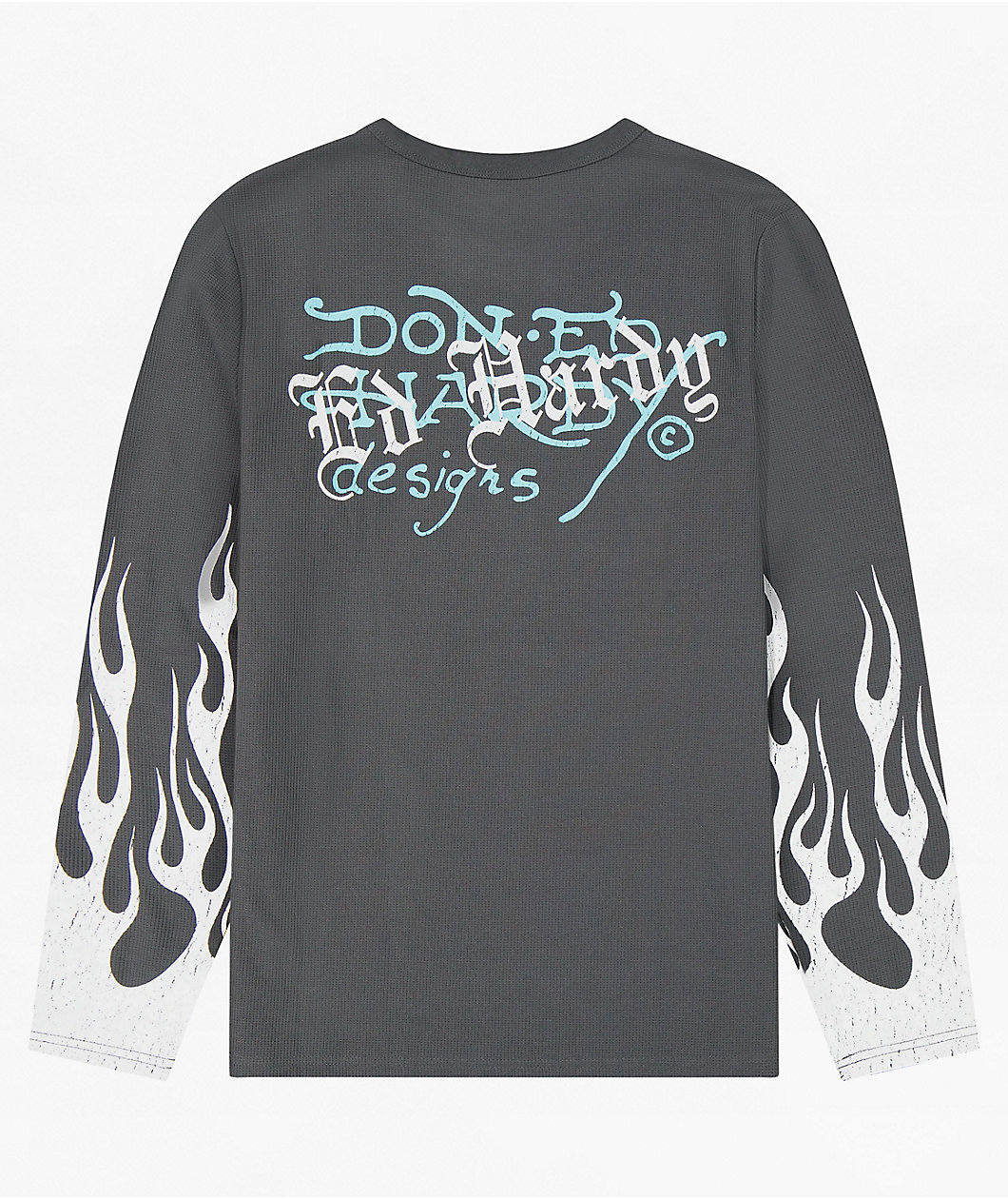 Ed Hardy Panther Flames Sunfade Grey T-Shirt