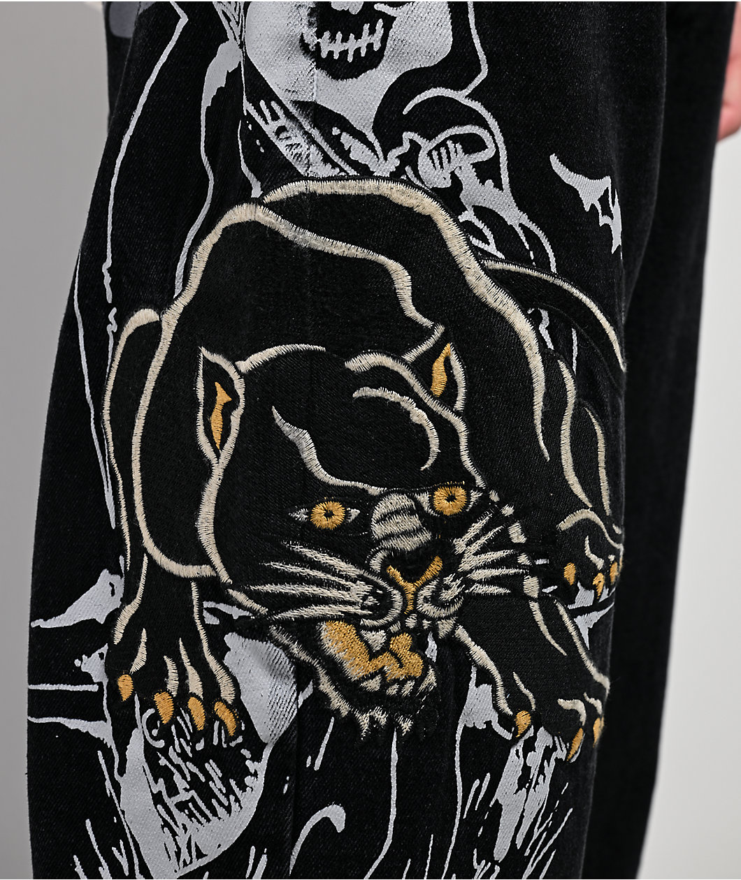 Ed Hardy Panther Reaper Black Jeans