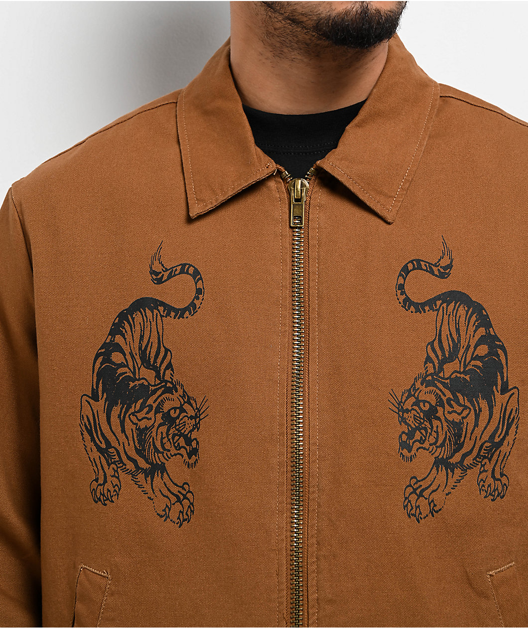 Ed Hardy Panthers Cognac Work Jacket