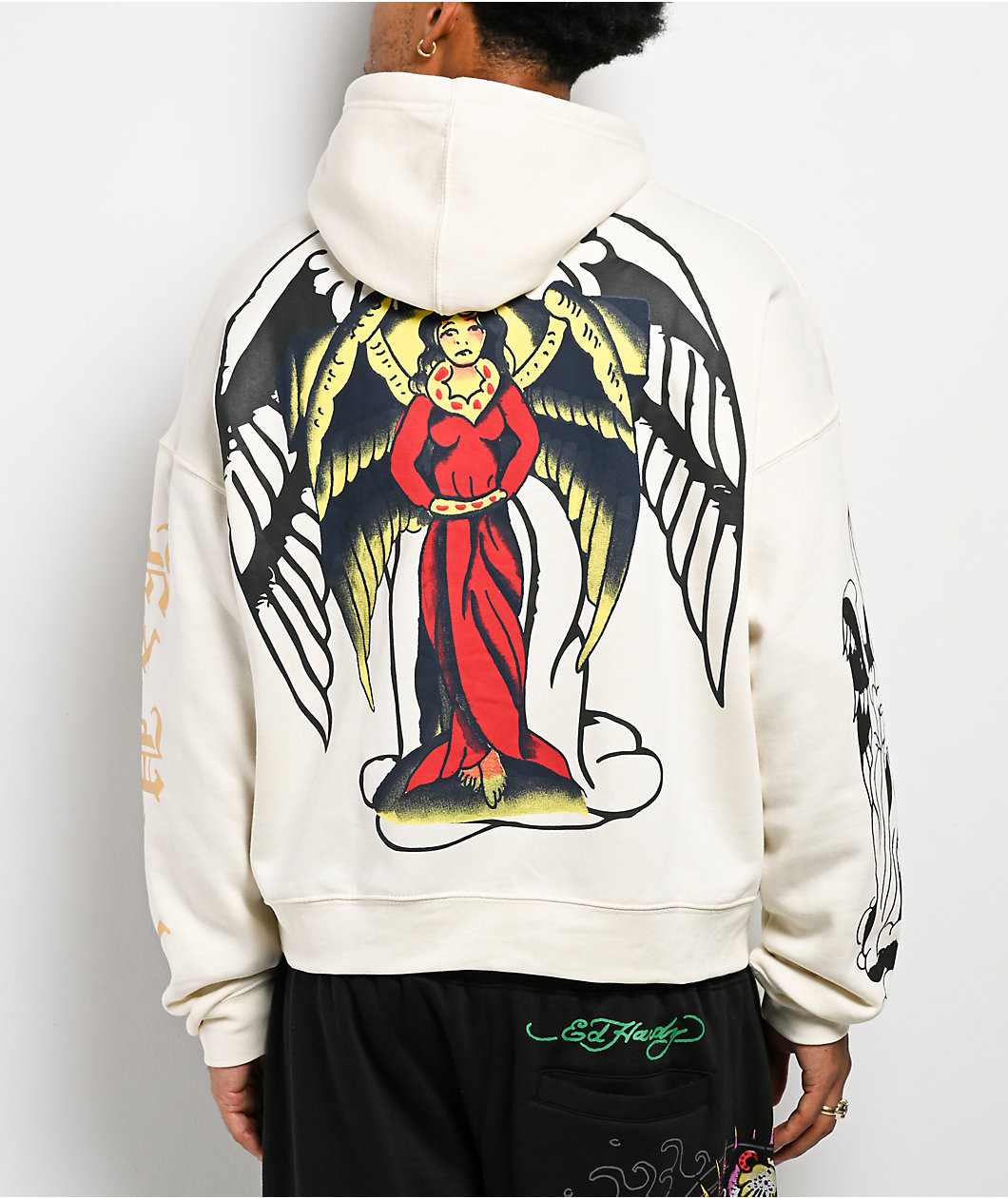 Ed Hardy Savior Ivory Hoodie