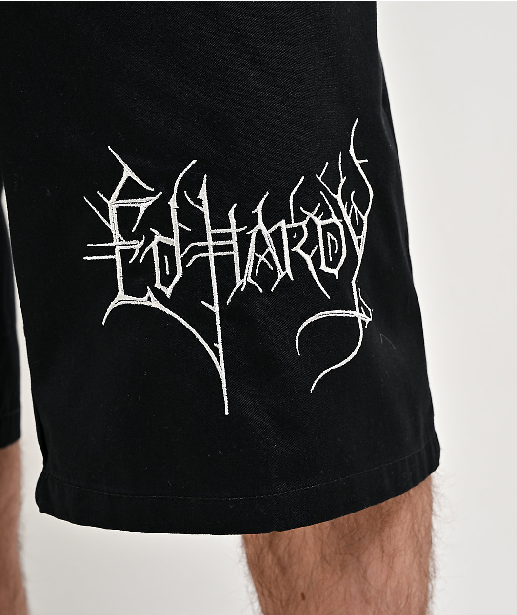 Ed Hardy Skulls Black Twill Shorts