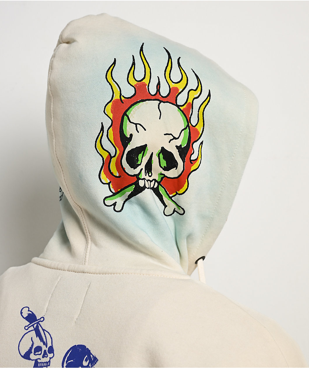 Ed Hardy Skulls Vintage Ivory Zip Hoodie at Foxvalley Mall in