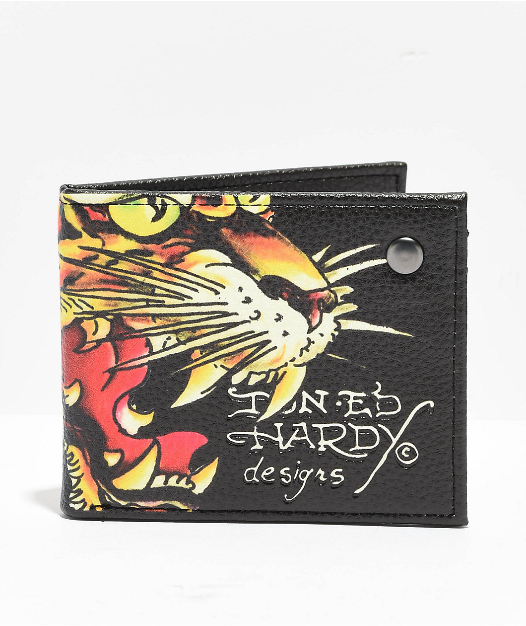 Ed Hardy Tiger Bifold Black Wallet