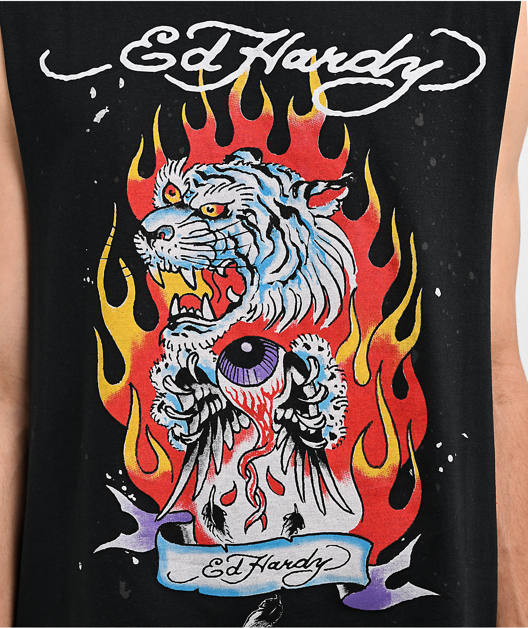 Ed Hardy Tiger Black Tank Top