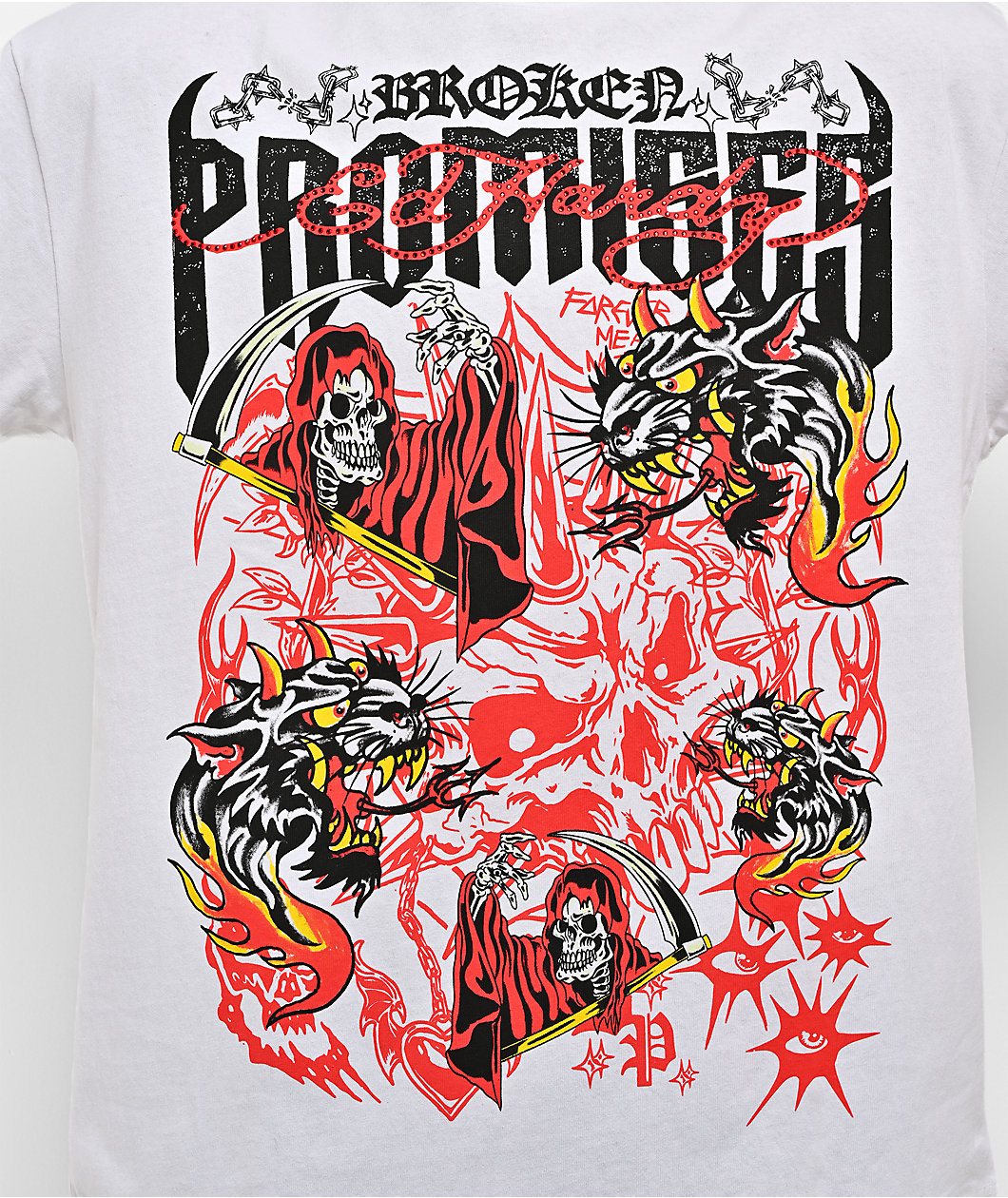 Ed Hardy x Broken Promises Forever Fades White T-Shirt