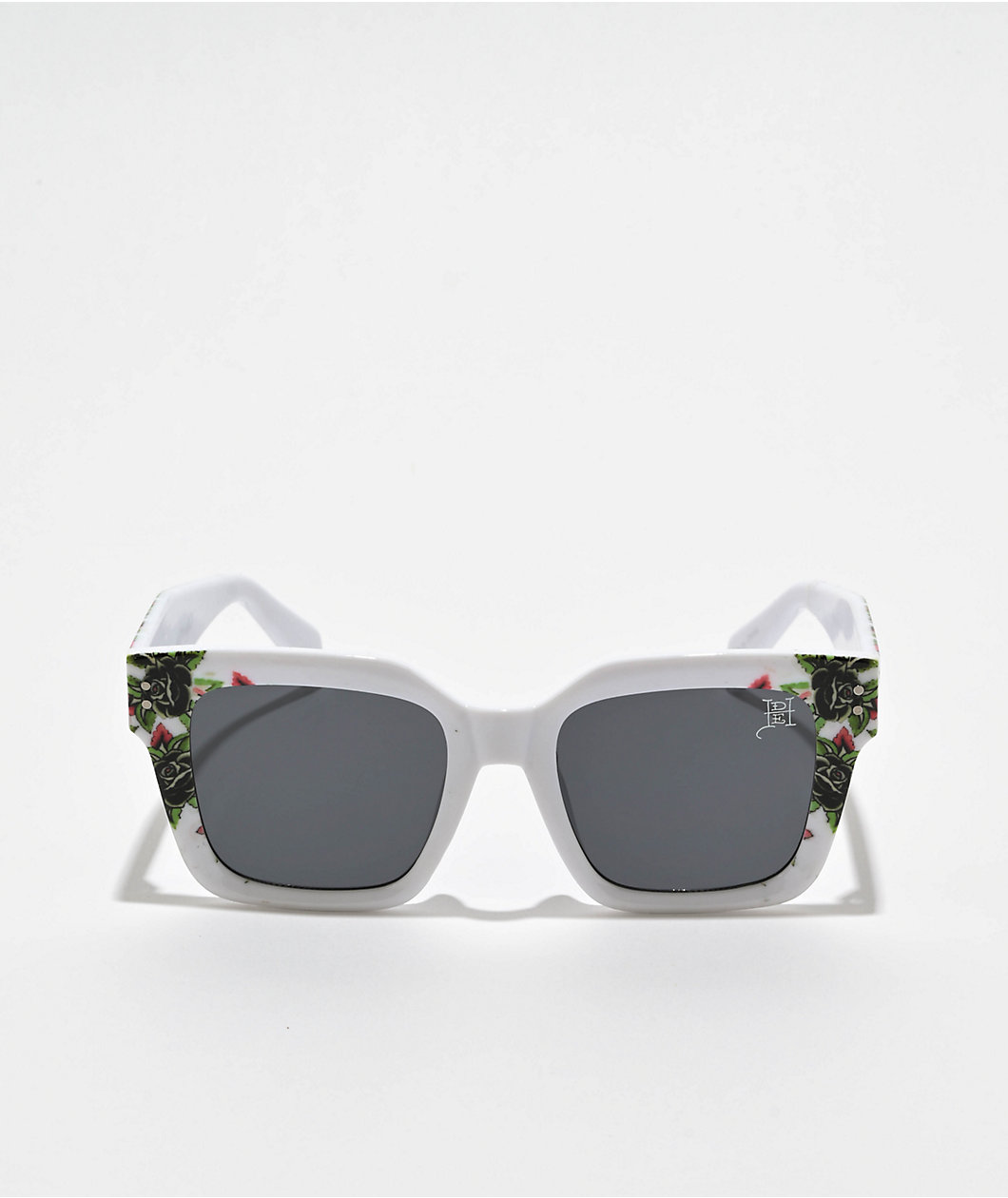 Ed hardy Self Interest White Square Sunglasses