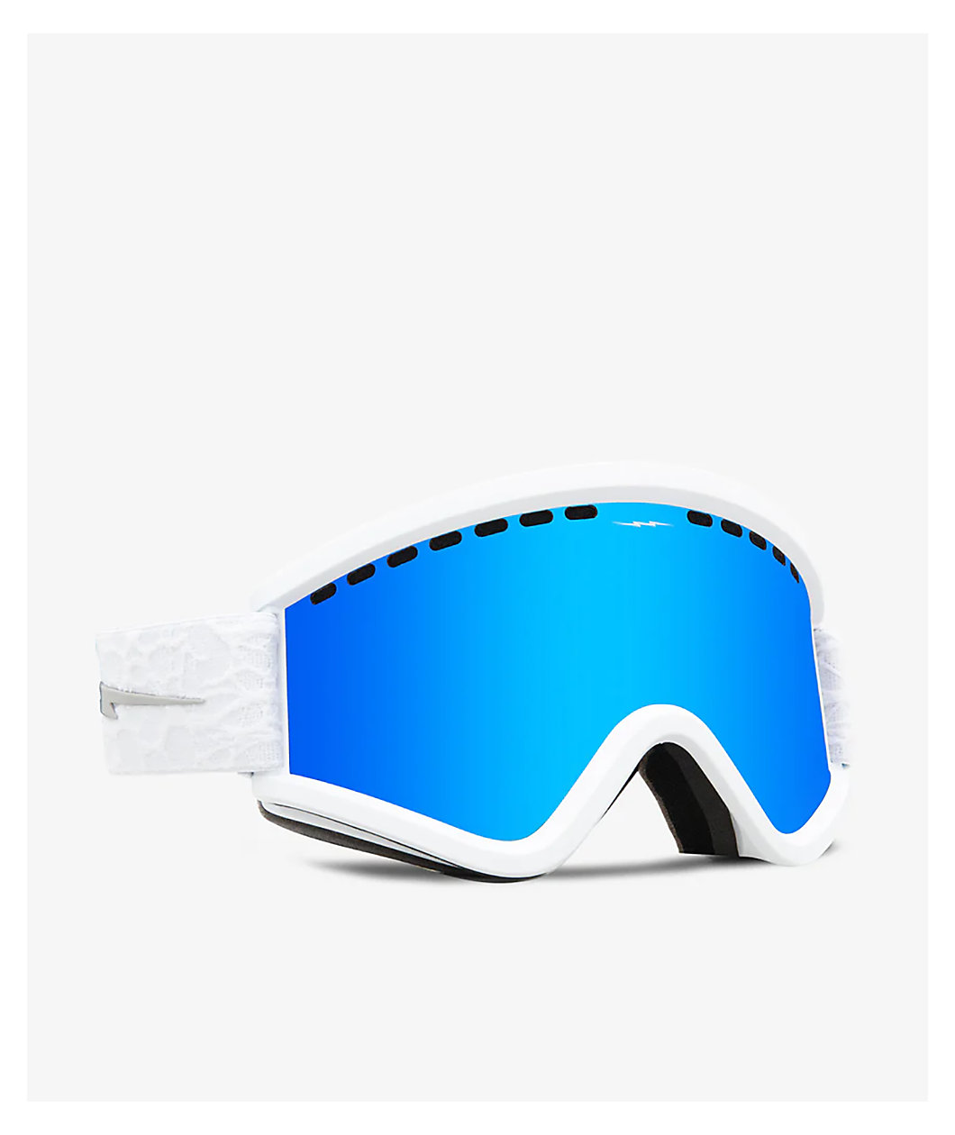 Electric EGV Matte White and Blue Chrome Snowboard Goggles