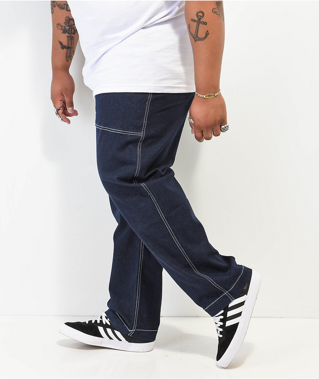Element Wander Elastic Waist Blue Denim Jeans