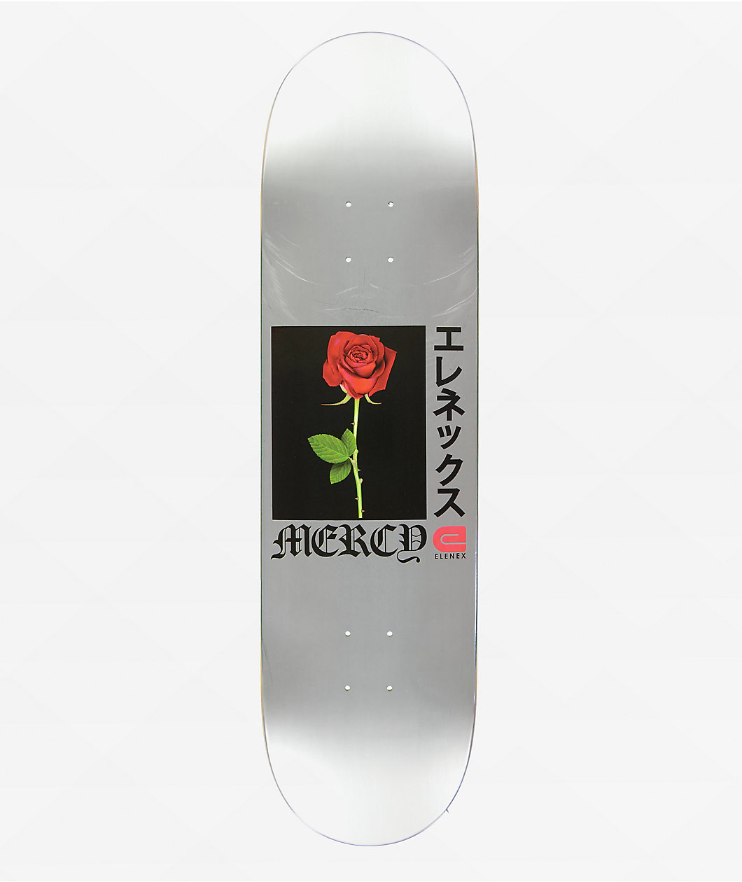 Elenex Mercy Rose Silver Foil 8.5" Skateboard Deck