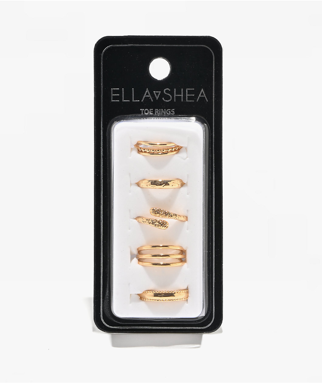 Ella Shea 5 Pack Gold Toe Rings