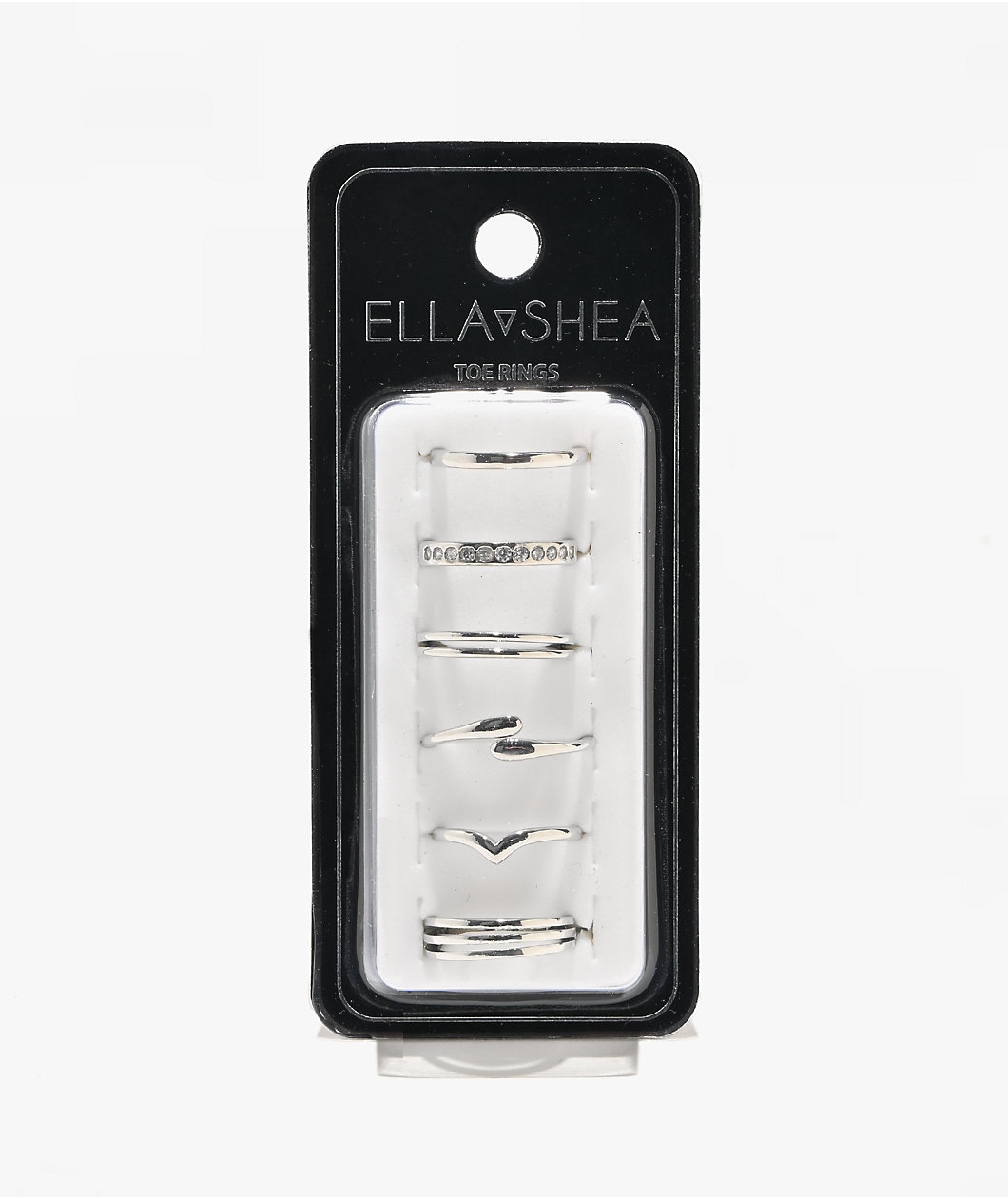 Ella Shea 6 Pack Silver Toe Rings