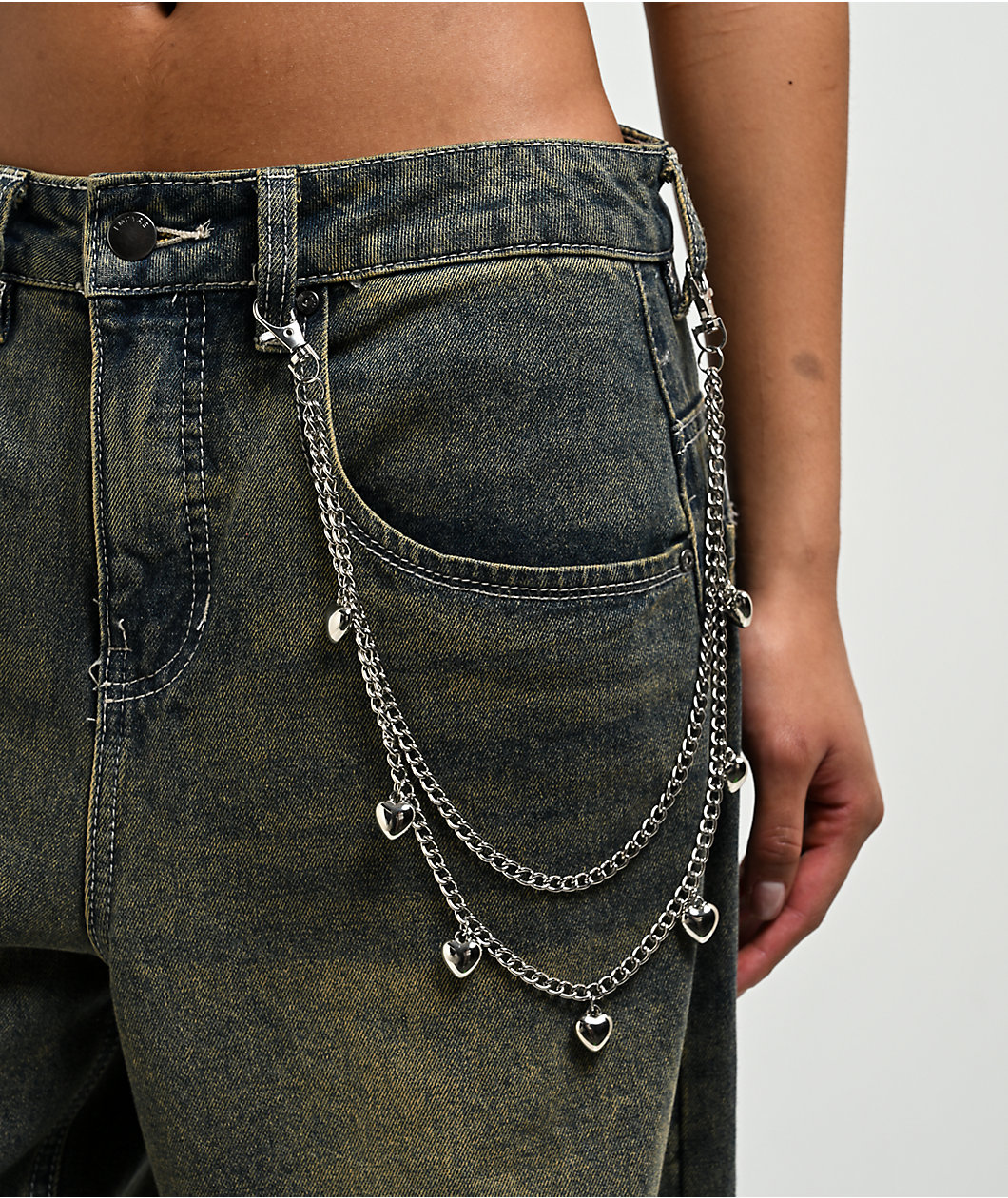 Ella Shea Heart Silver Pocket Chain