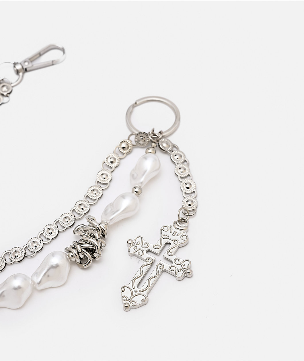 Ella Shea Pearl Silver Pocket Chain