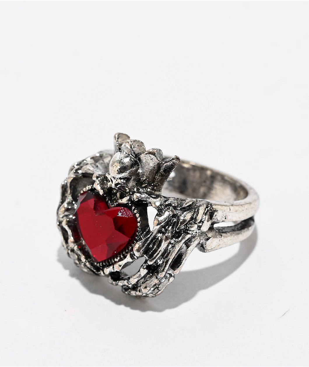 Ella Shea Skeleton Silver Claddagh Ring