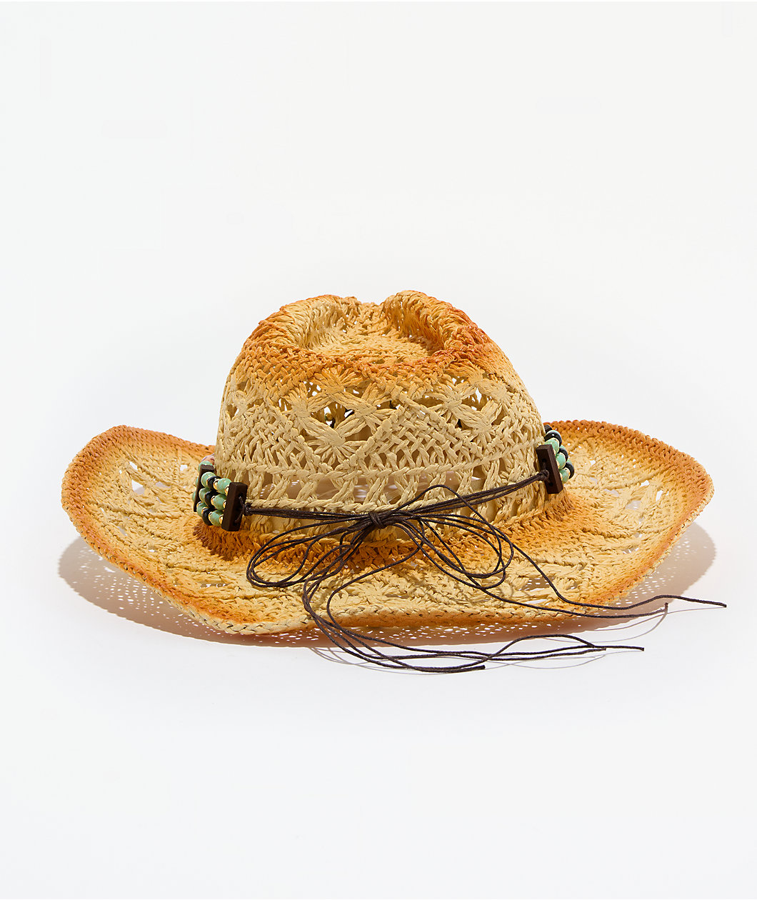 Ella Shea Turquoise Bead Woven Cowboy Hat