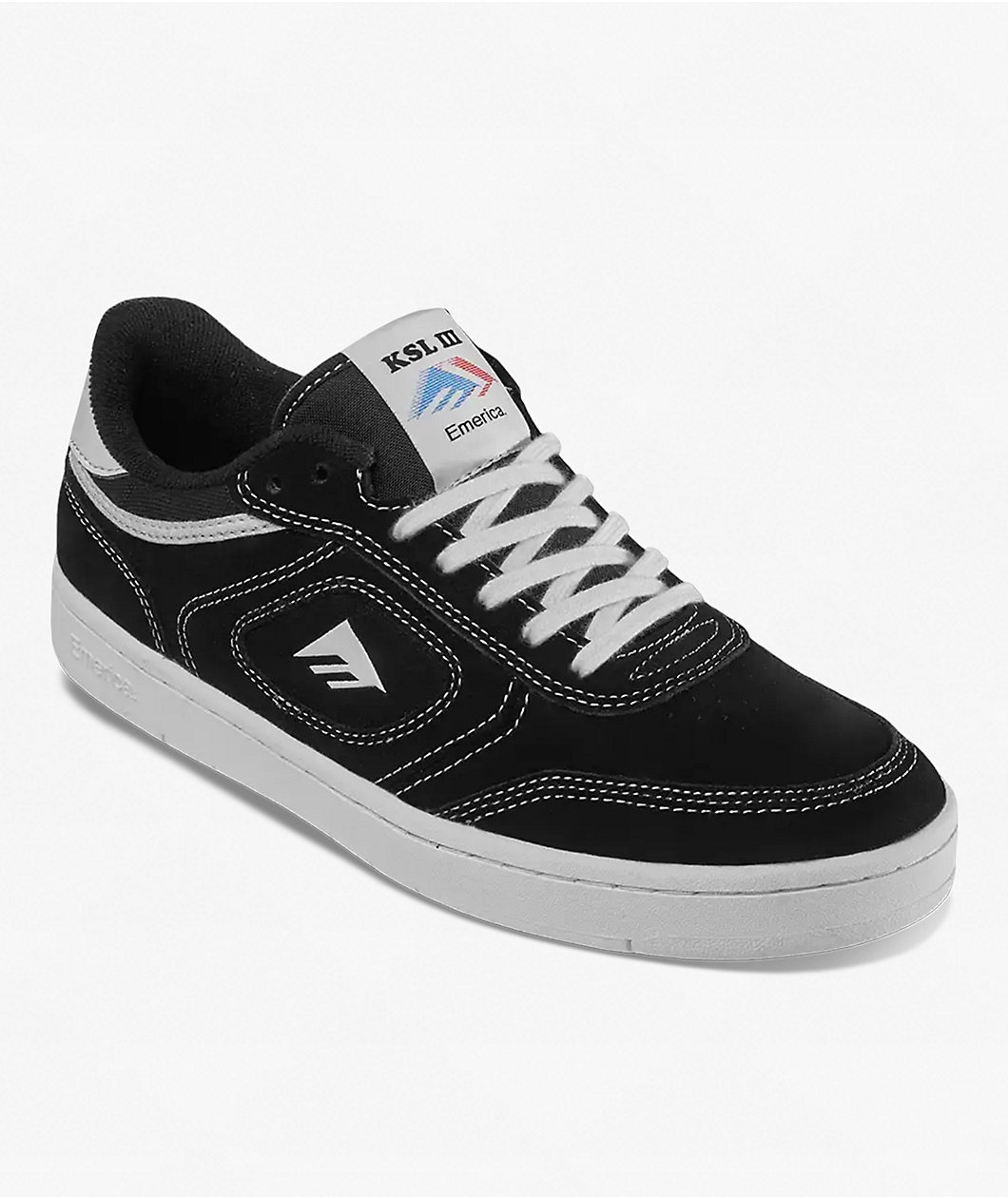 Emerica KSL III Black & White Skate Shoes