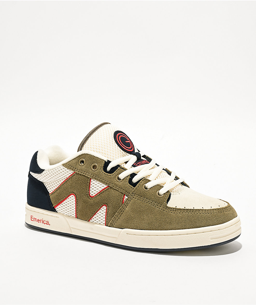 Emerica OG-1 Olive & White Skate Shoes