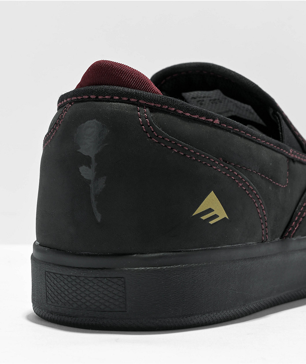 Emerica Wino G6 Black & Red Slip-On Skate Shoes