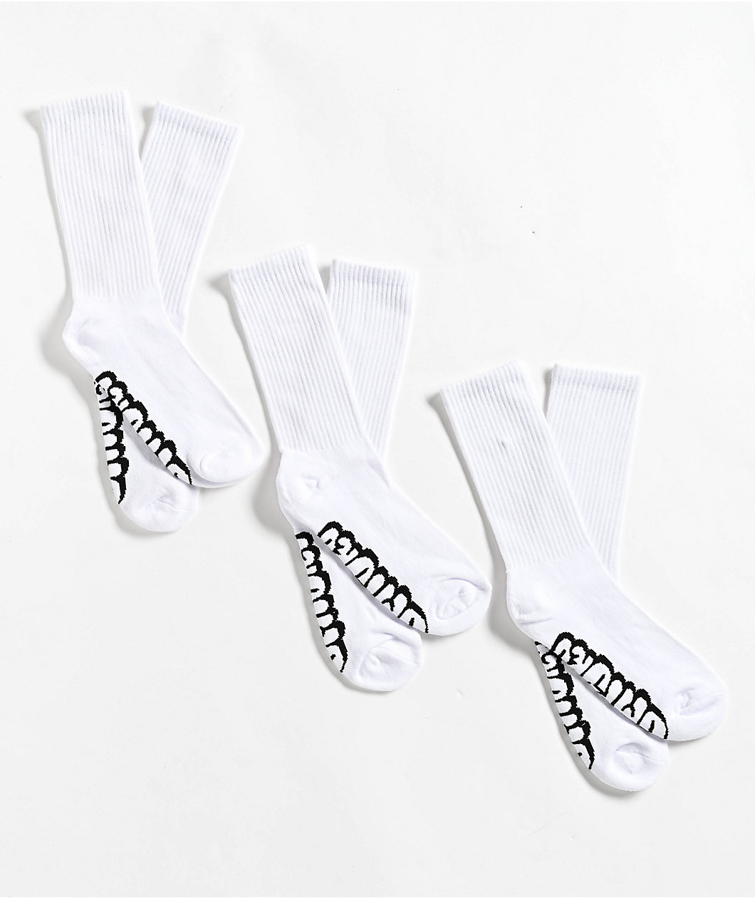 Empyre 3 Pack Basic White Crew Socks