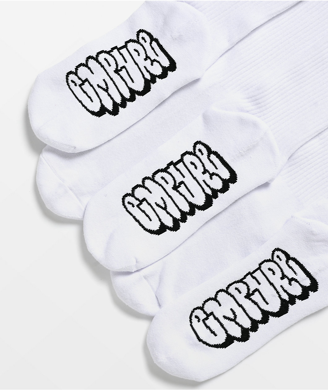 Empyre 6 Pack White Crew Socks