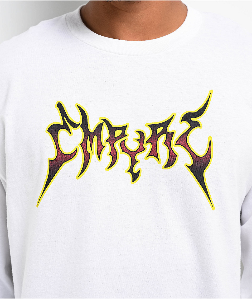 Empyre 80s Dragon White Long Sleeve T-Shirt