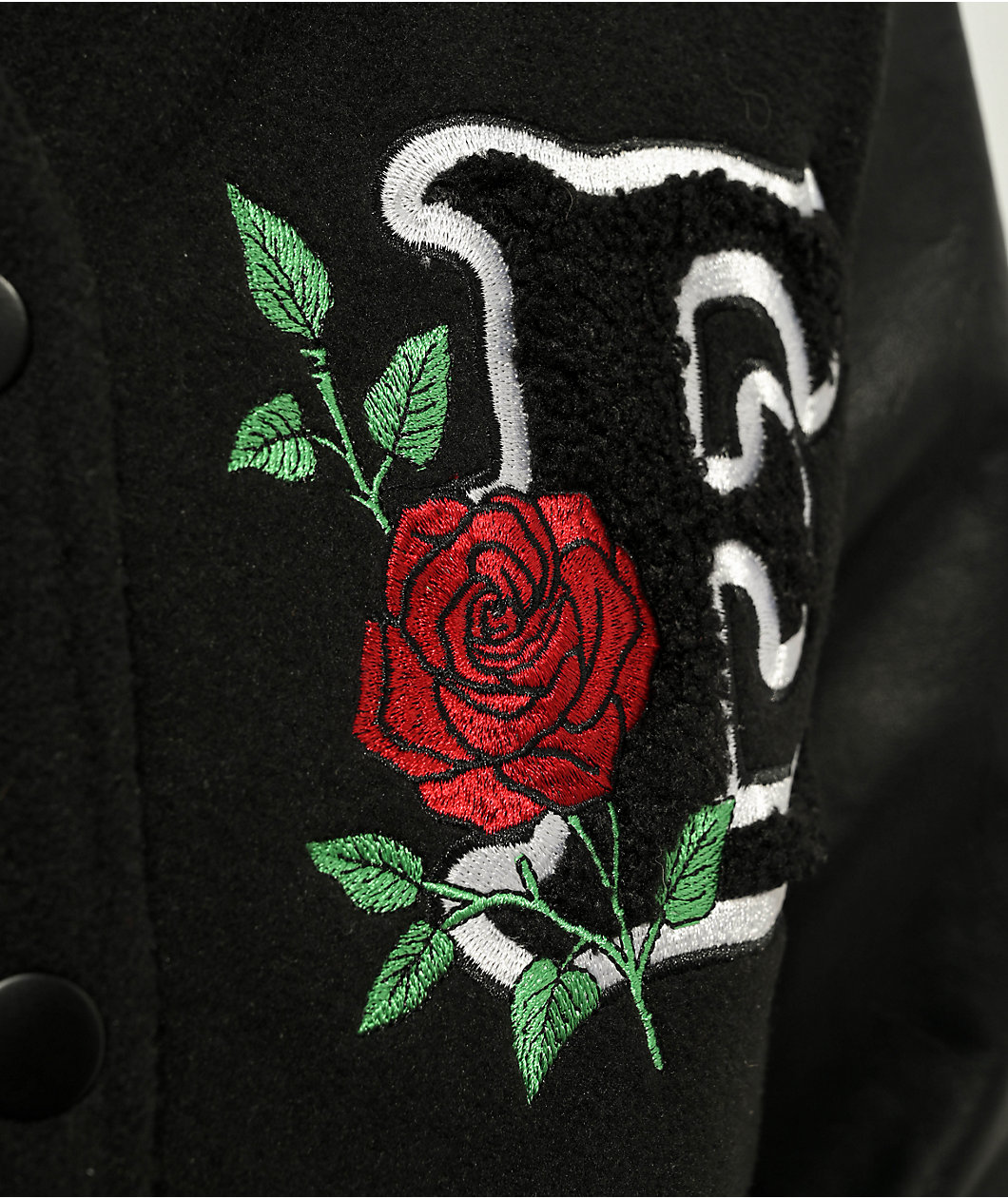 Empyre Aiden Rose Black & White Hooded Bomber Jacket