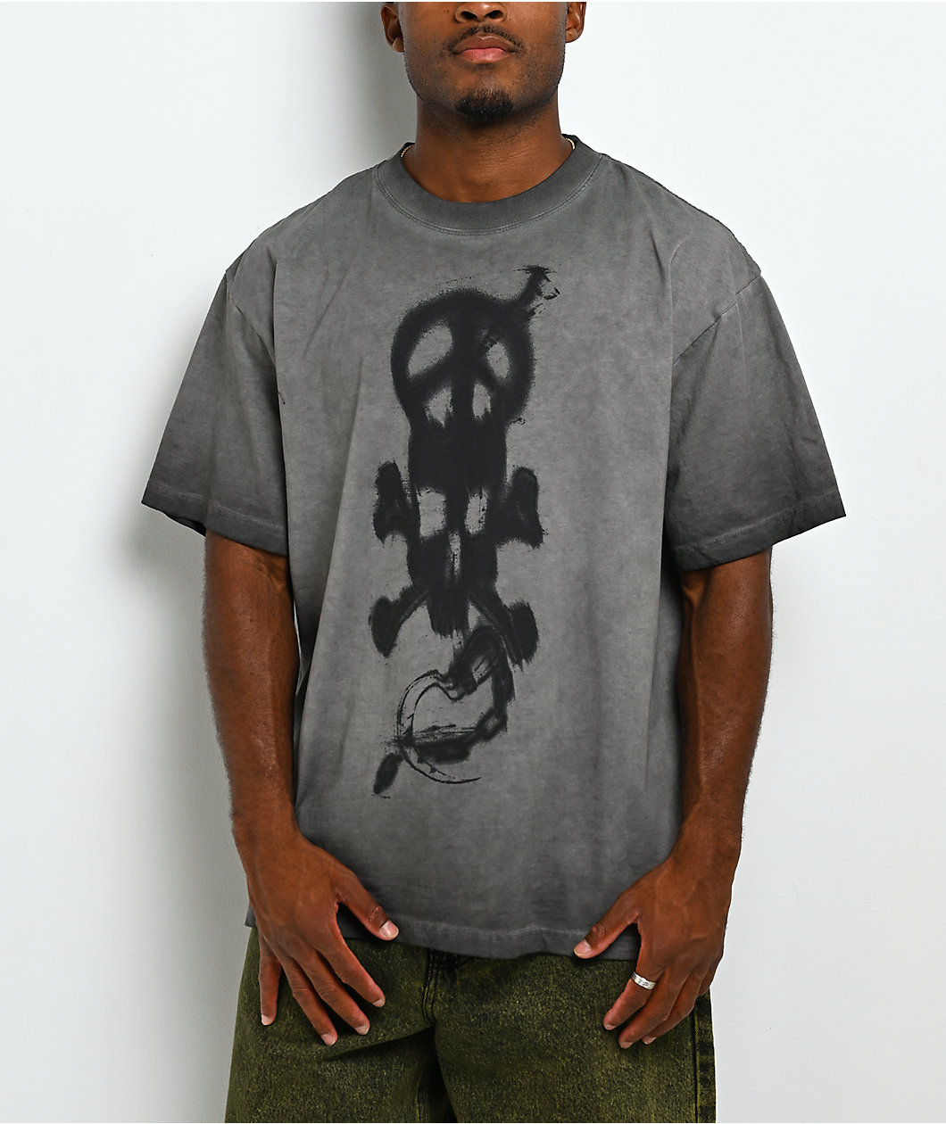 Empyre Angst Album Oil Wash Charcoal T-Shirt