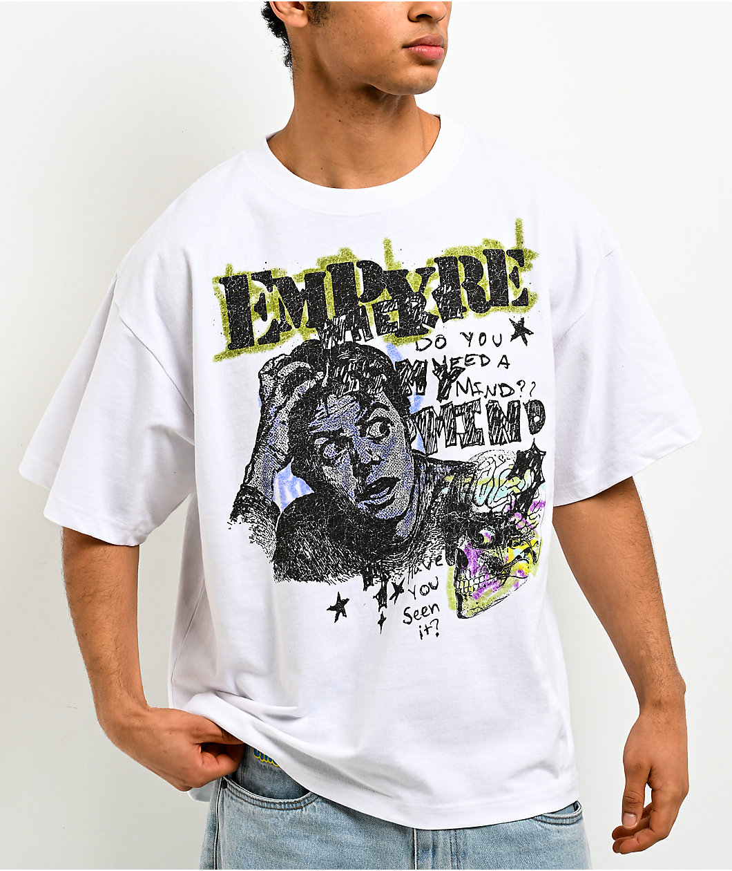 Empyre Artschool Dropout White Boxy T-Shirt