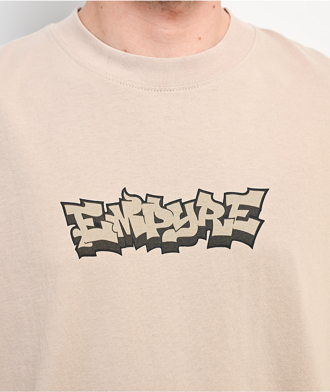 Empyre Backstreet Cat Tan Boxy T-Shirt