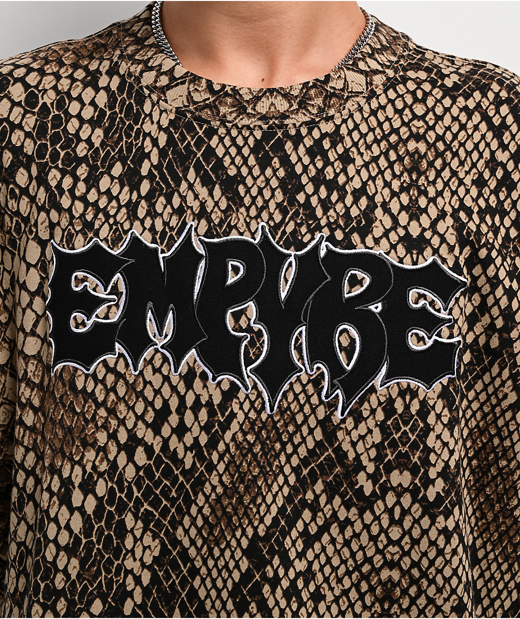 Empyre Backwoods Embroidered Brown Long Sleeve T-Shirt