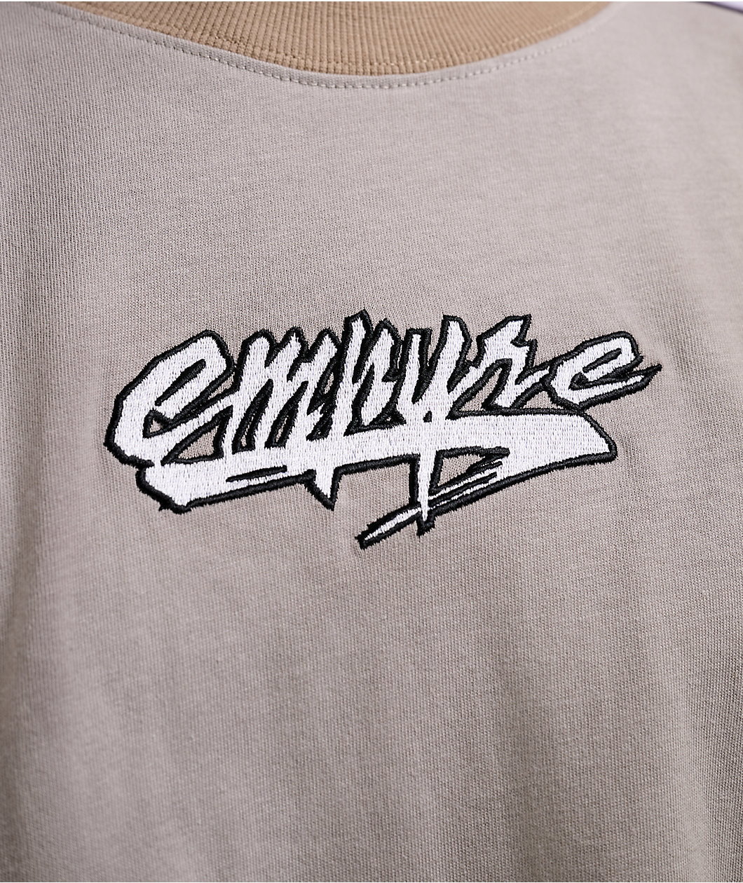 Empyre Beach Break Blocked Beige Boxy T-Shirt