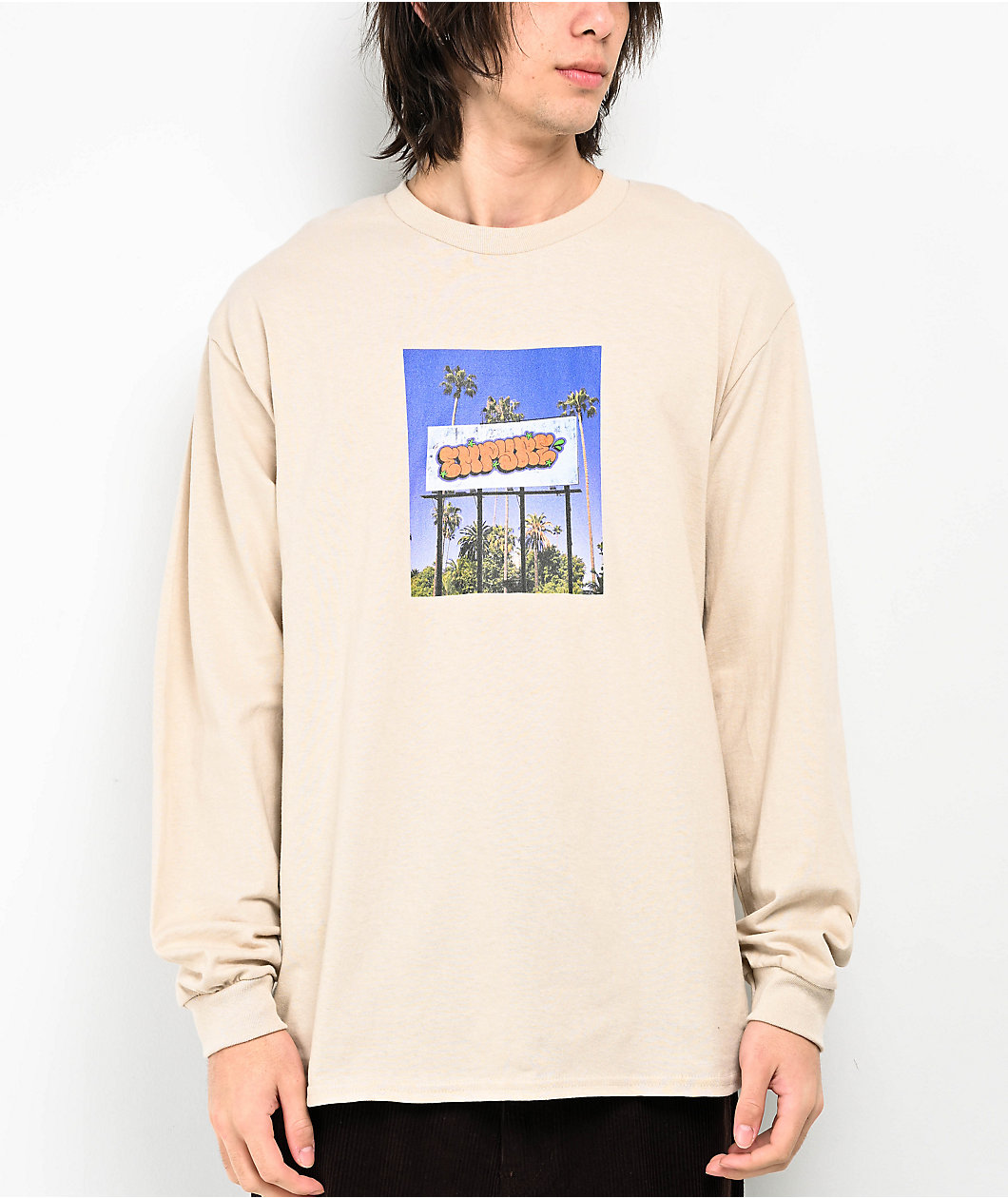 Empyre Billboard Bomber Sand Long Sleeve T-Shirt