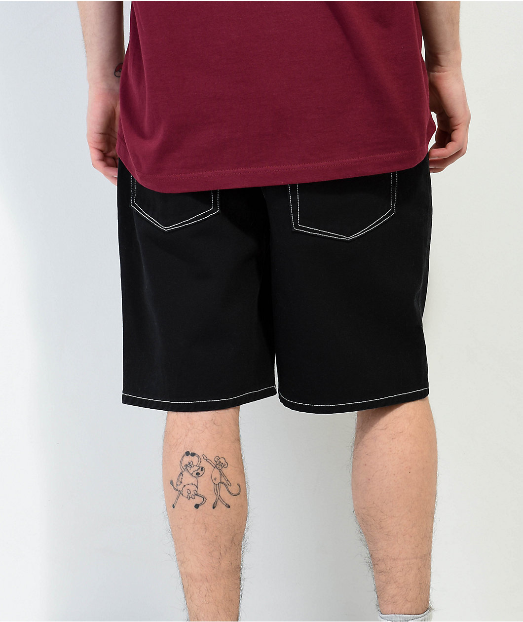 Empyre Black Denim Skate Shorts