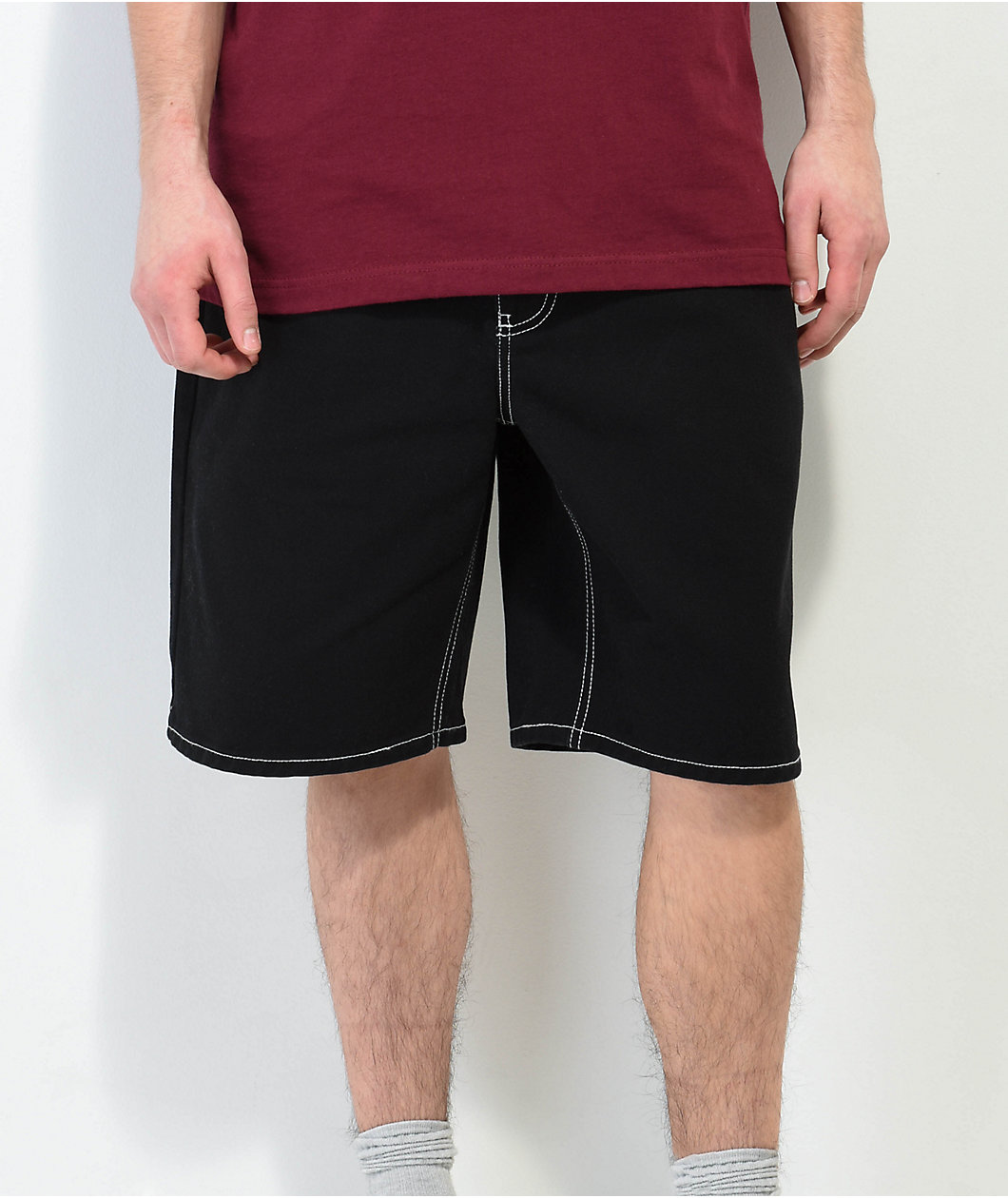 Empyre Black Denim Skate Shorts