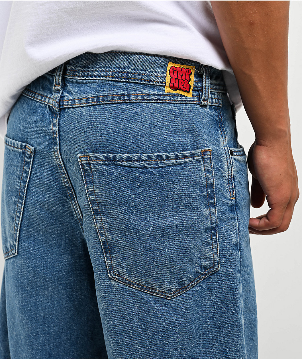 Empyre Blake Blue Wash Loose Fit Denim Skate Shorts