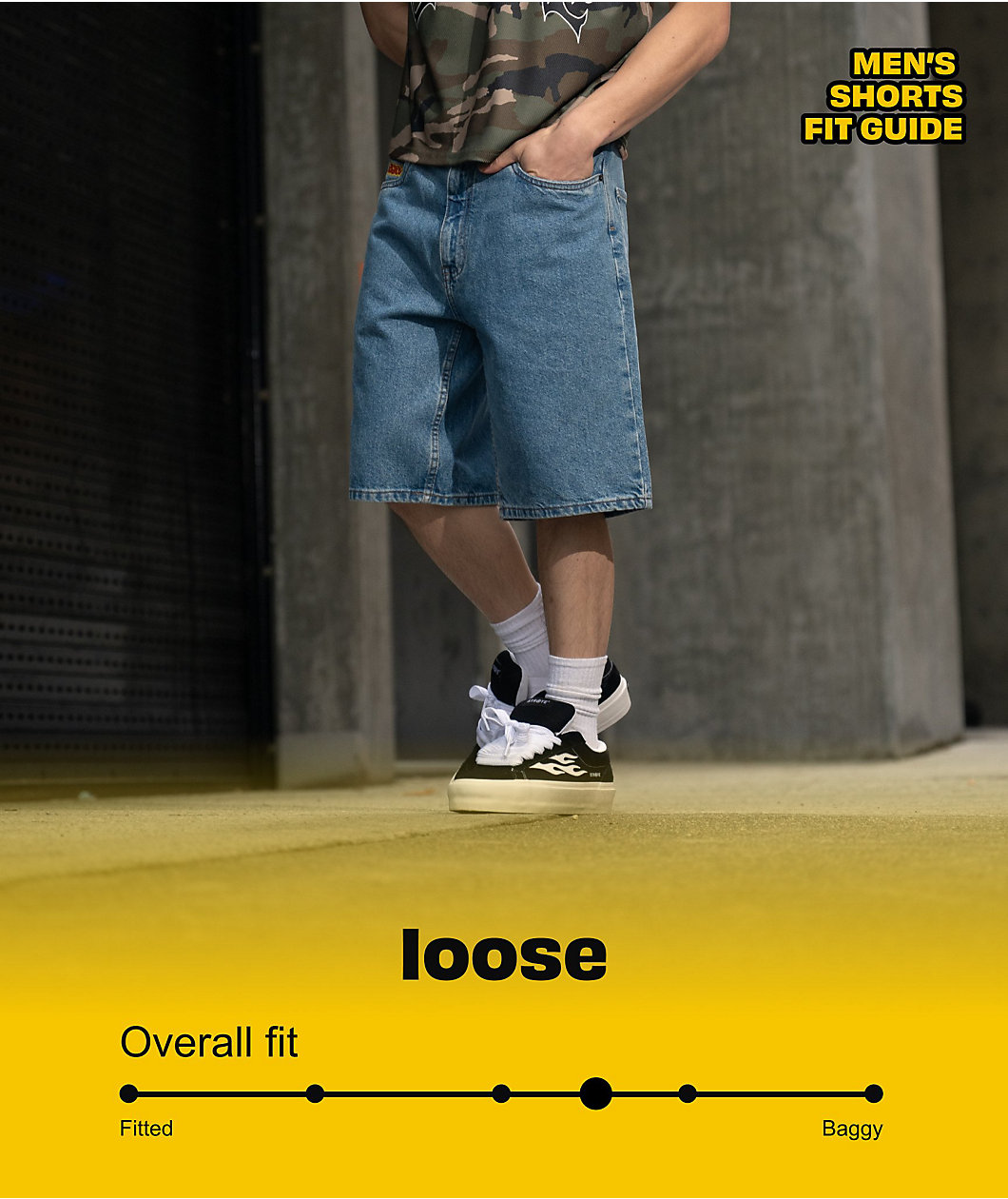 Empyre Blake Blue Wash Loose Fit Denim Skate Shorts