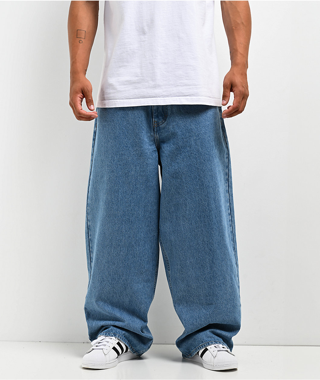 Empyre Blake Blue Wash Ultra Wide Skate Jeans