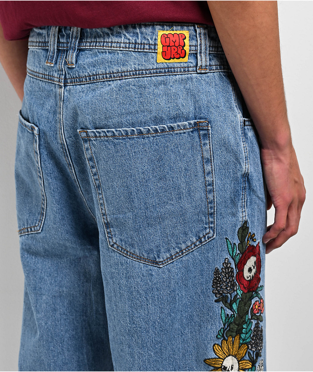 Empyre Blake Flowers Blue Denim Skate Jeans