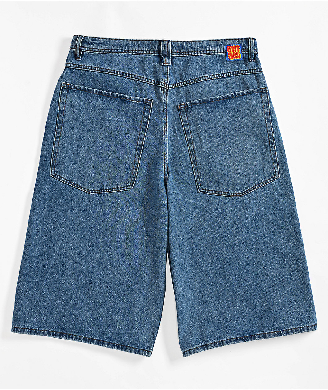 Empyre Blake Ultra Wide Blue Denim Skate Shorts