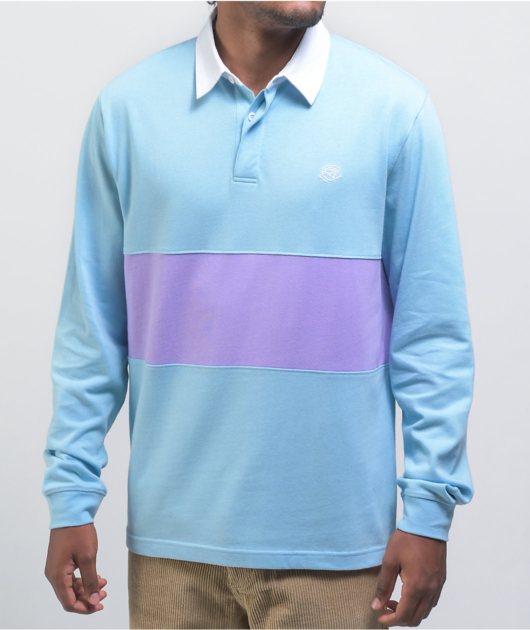 Empyre Blocked Blue & Lavender Rugby Shirt