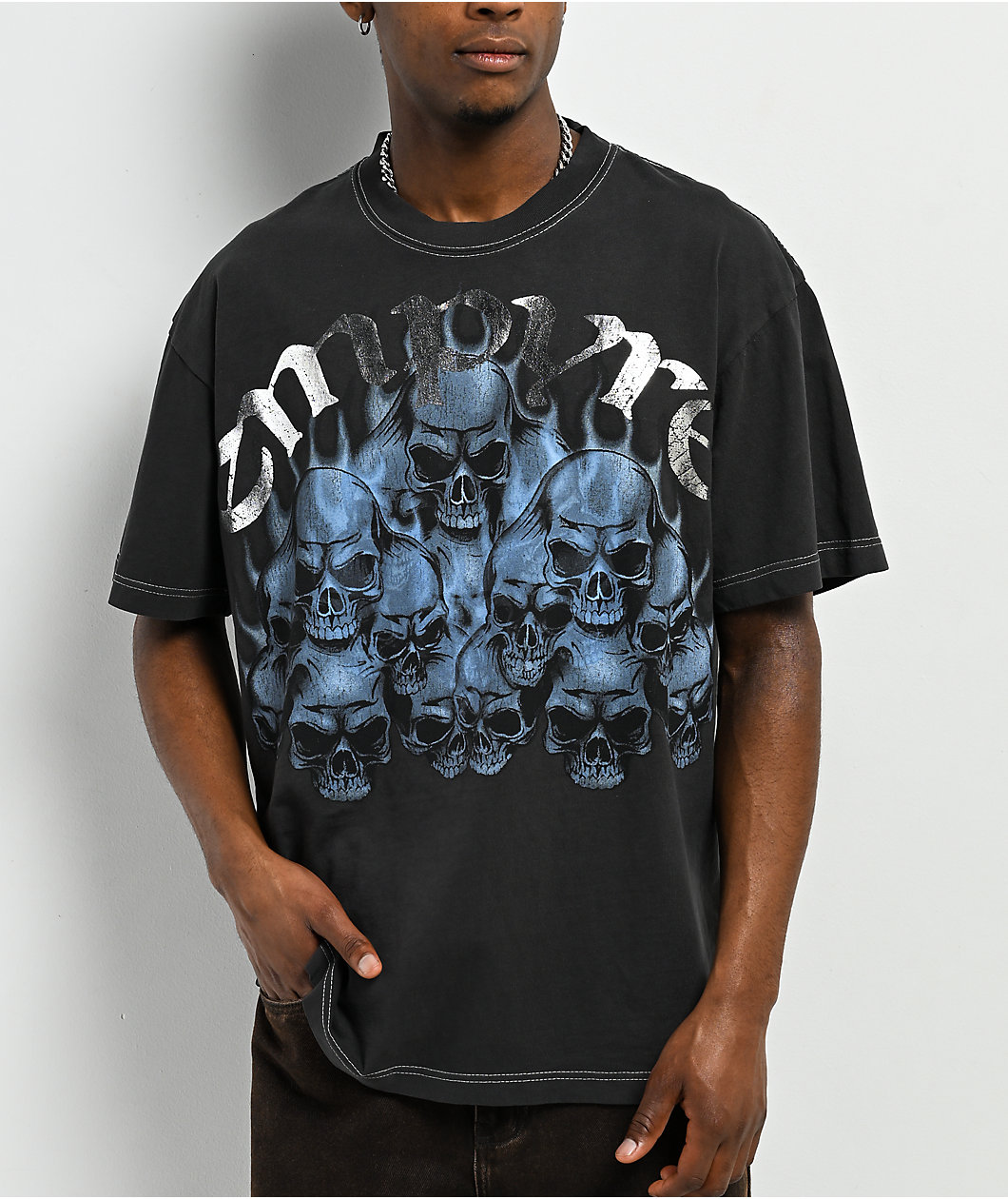 Empyre Blue Sky Black Wash T-Shirt