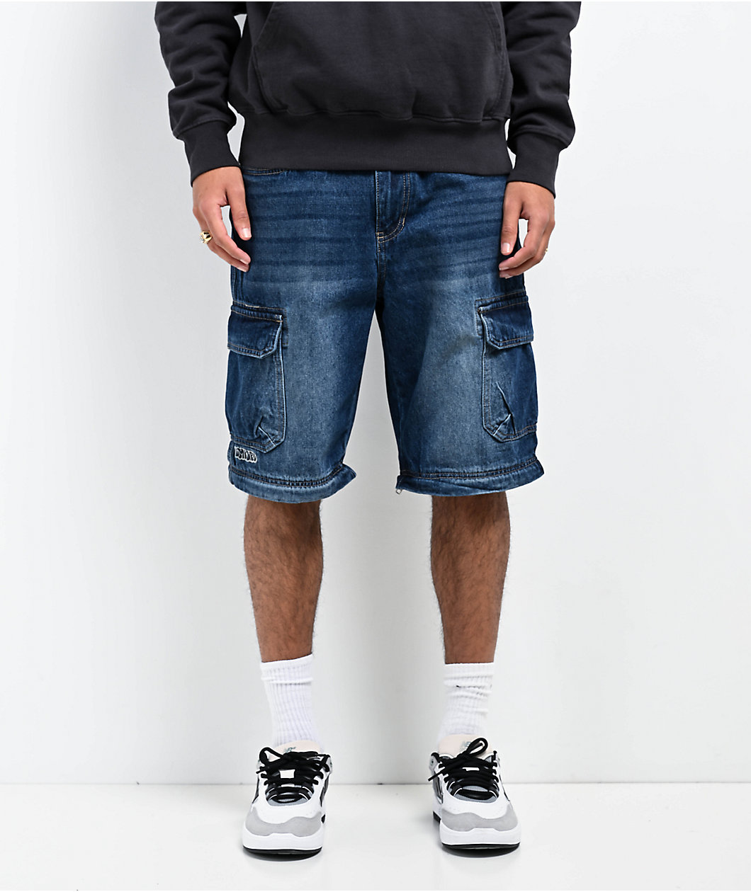 Empyre Blue Zip Off Cargo Denim Skate Jeans