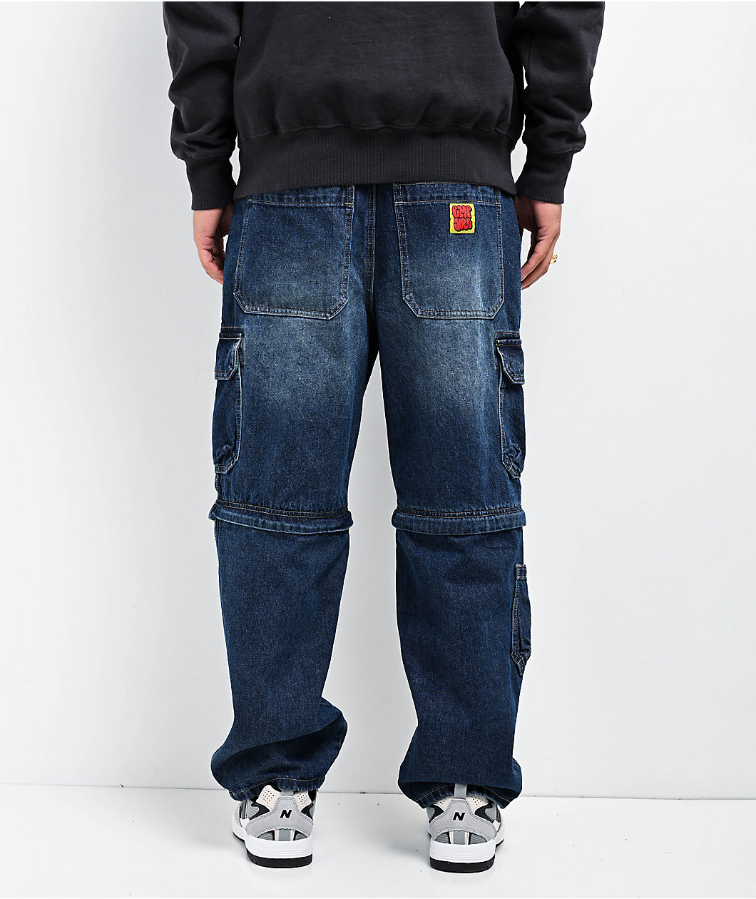 Empyre Blue Zip Off Cargo Denim Skate Jeans