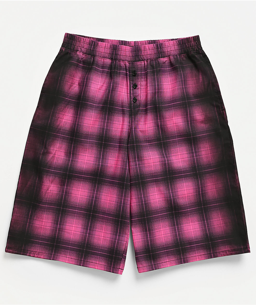 Empyre Bobbi Pink & Black Plaid Oversized Boxer Shorts