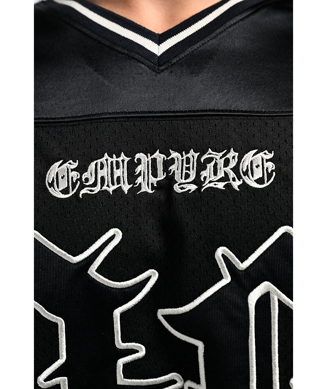 Empyre Bootleg Black Crop Football Jersey